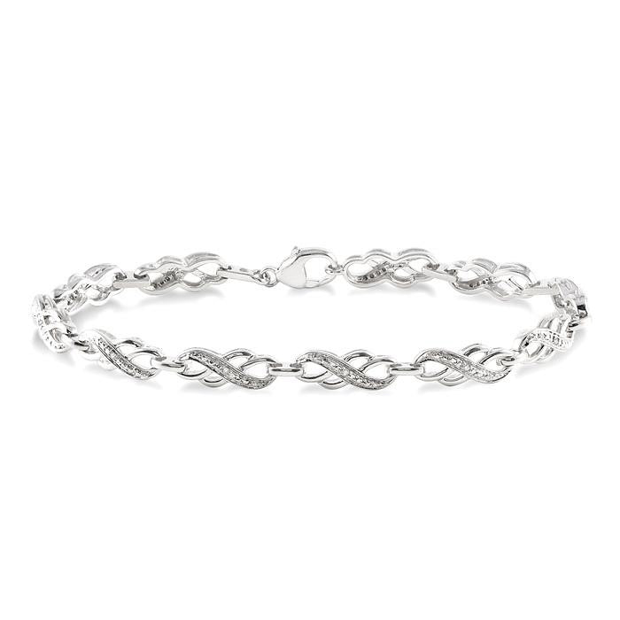 Silver Diamond Fashion Bracelet