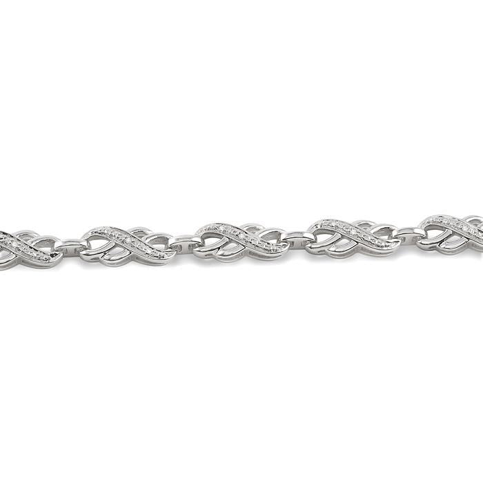 Silver Diamond Fashion Bracelet