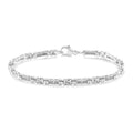 Silver Link Diamond Bracelet
