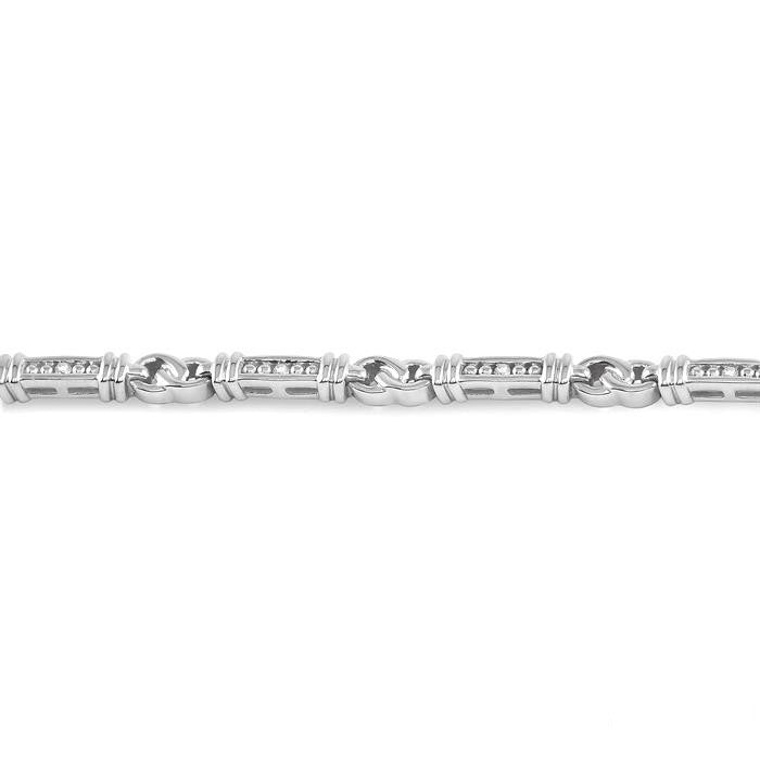 Silver Link Diamond Bracelet