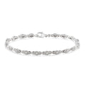 Silver Twisted Diamond Bracelet