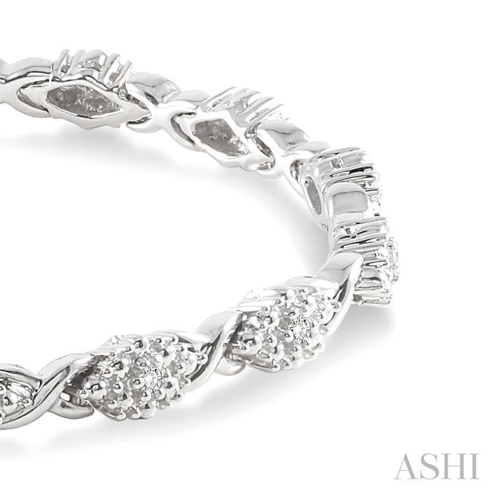 1/6 Ctw Round Cut Diamond Bracelet in Sterling Silver