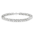 Silver Heart Shape Diamond Bracelet