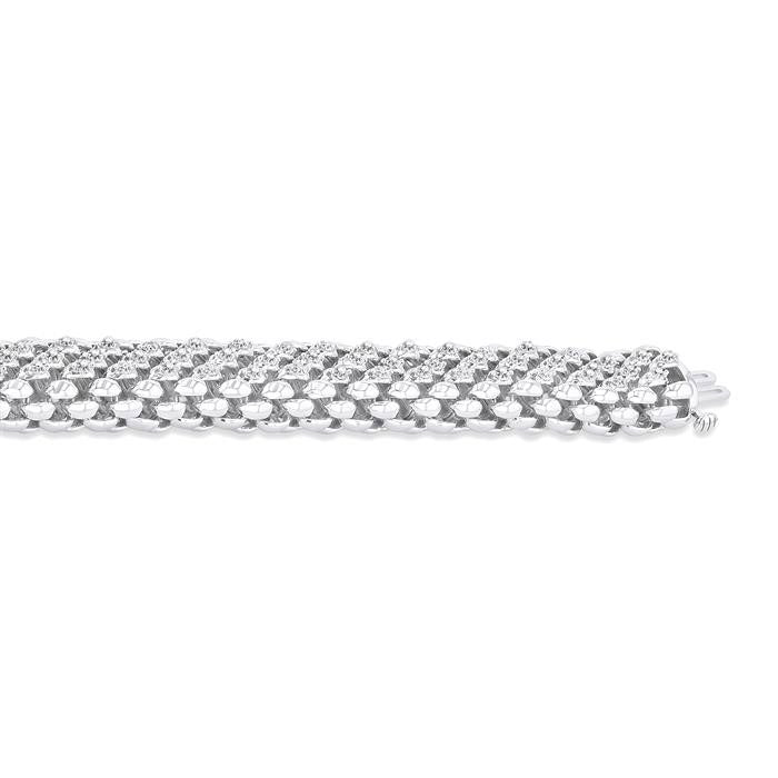 Silver Bold Diamond Fashion Bracelet