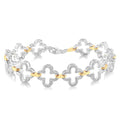 Silver Clover Diamond Fashion Bracelet