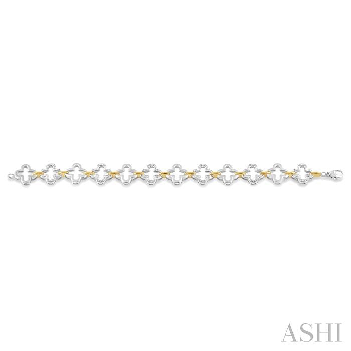 1/10 Ctw Round Cut Diamond Fashion Bracelet in Sterling Silver