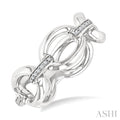 Silver Bold Open Link Diamond Ring