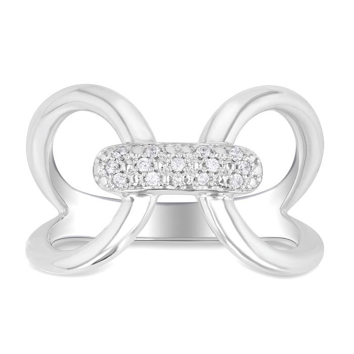 Silver Bold Diamond Fashion Ring