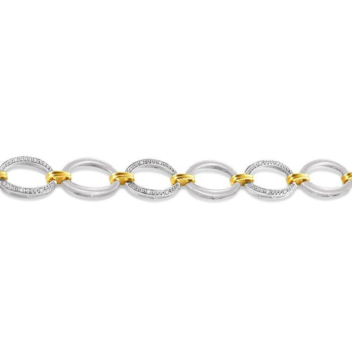 1/20 Ctw Round Cut Diamond Bracelet in Sterling Silver