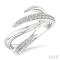 Silver Spiral Bold Diamond Fashion Band