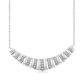 Silver Bold Ribbed Diamond Fashion Pendant