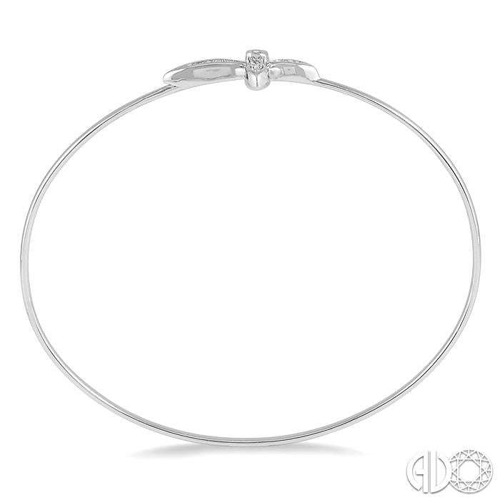 Silver Cross Diamond Flex Fashion Bangle
