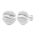 Silver Bold Diamond Fashion Earrings