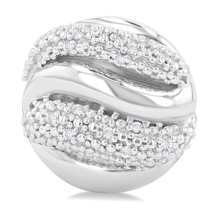 Silver Bold Diamond Fashion Earrings