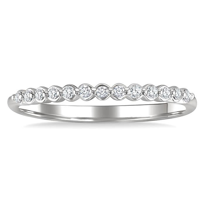 1/10 Ctw Round Cut Diamond Fashion Band in Sterling Silver
