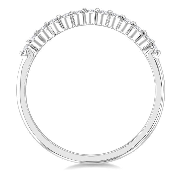 1/10 Ctw Round Cut Diamond Fashion Band in Sterling Silver