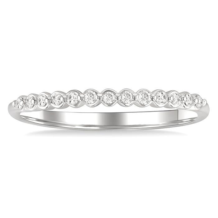 Silver Diamond Fashion Band
