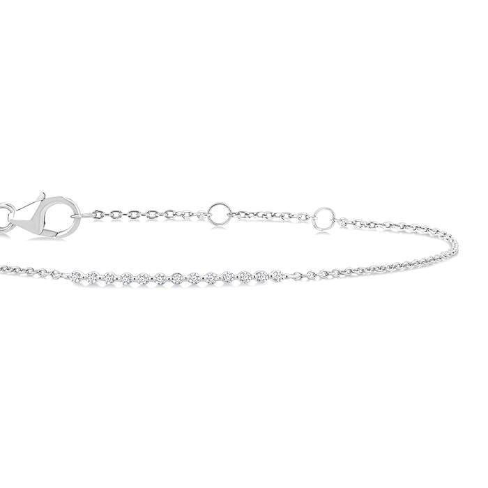 1/10 Ctw Round Cut Diamond Fashion Bracelet in Sterling Silver
