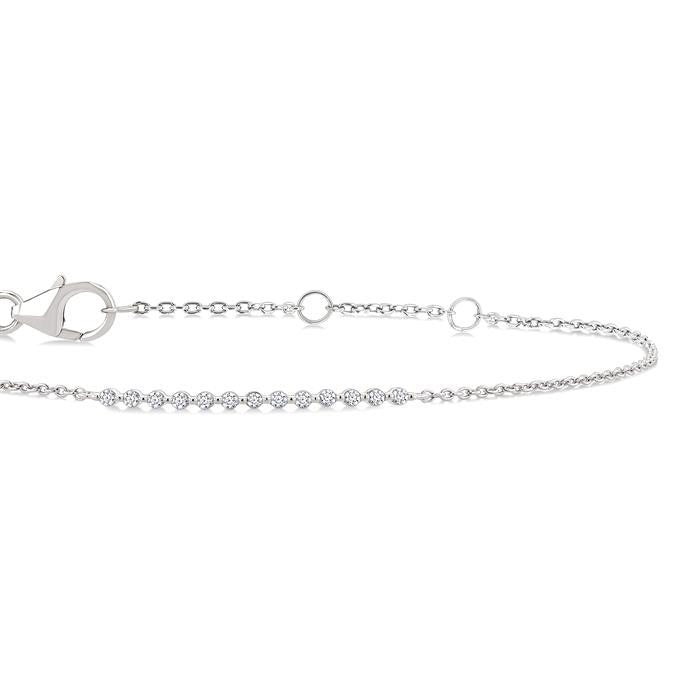Silver Diamond Fashion Chain Bracelet