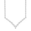 Silver Chevron Petite Diamond Fashion Pendant