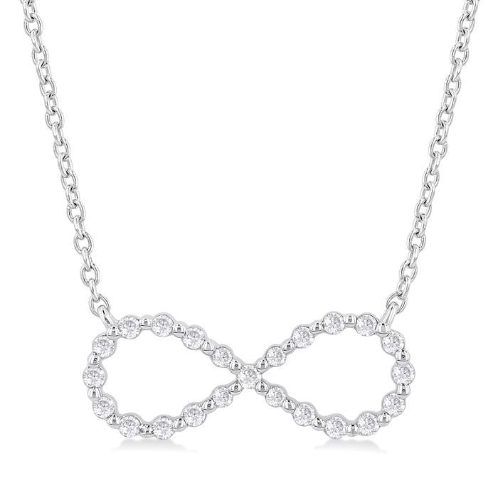 Silver Infinity Petite Diamond Fashion Pendant
