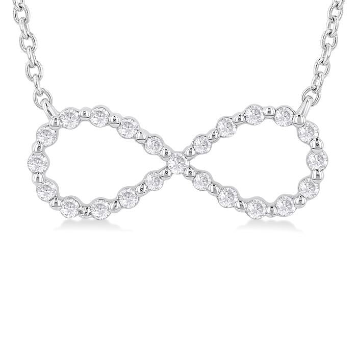 Silver Infinity Petite Diamond Fashion Pendant