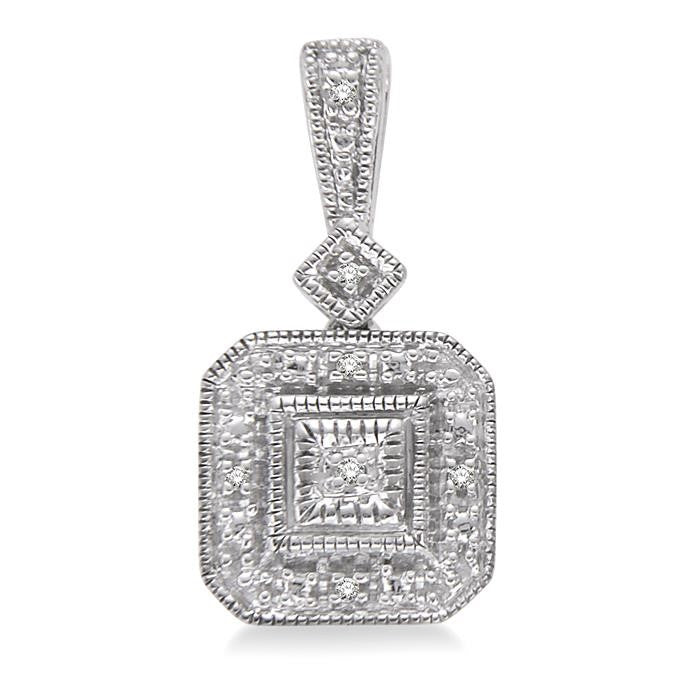 1/20 Ctw Round Cut Diamond Vintage Earrings in Sterling Silver