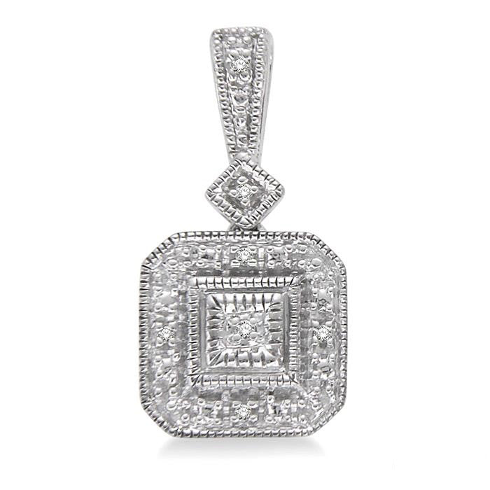 Silver Diamond Earrings