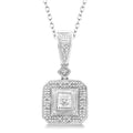 Silhouette Xanthe Silver Cushion Shape Diamond Pendant