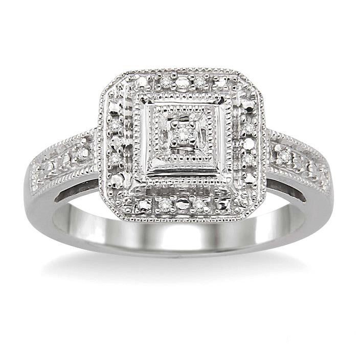Opulence Diamond Ring in Silver