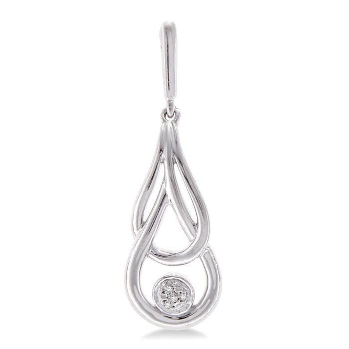 1/50 Ctw Round Cut Diamond Fashion Earrings in Sterling Silver