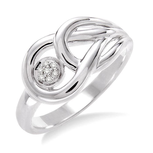 1/50 Ctw Round Cut Diamond Fashion Ring in Sterling Silver