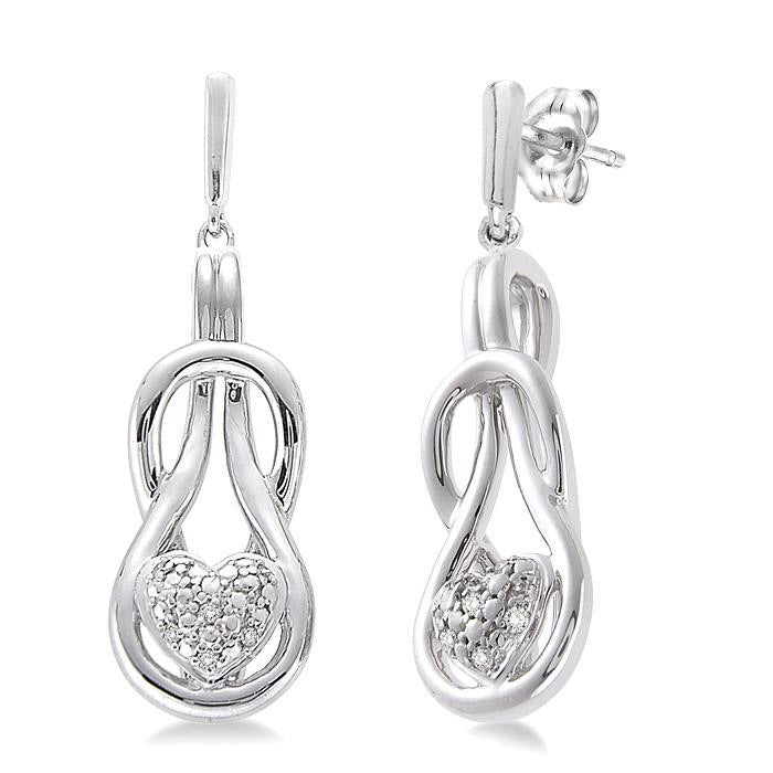 Silver Diamond Fashion Earrings