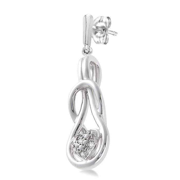 Silver Diamond Fashion Earrings