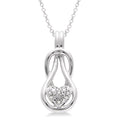 Silver Heart Shape Diamond Fashion Pendant