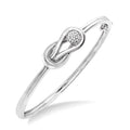 Silver Diamond Fashion Bangle