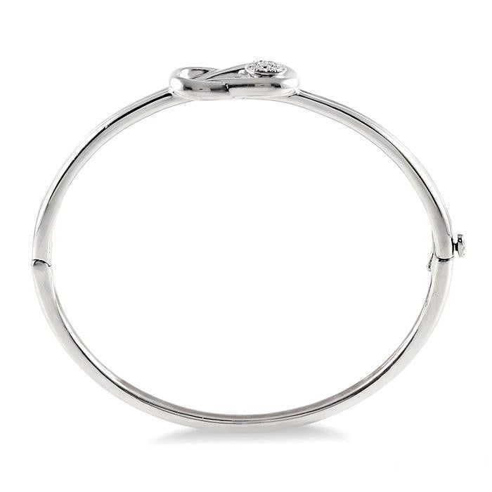 Silver Diamond Fashion Bangle