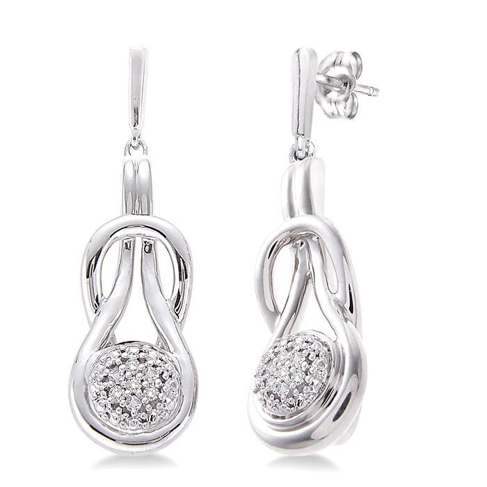 Silver Diamond Fashion Earrings