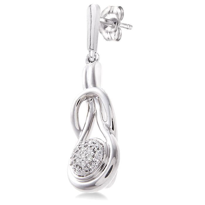 Silver Diamond Fashion Earrings