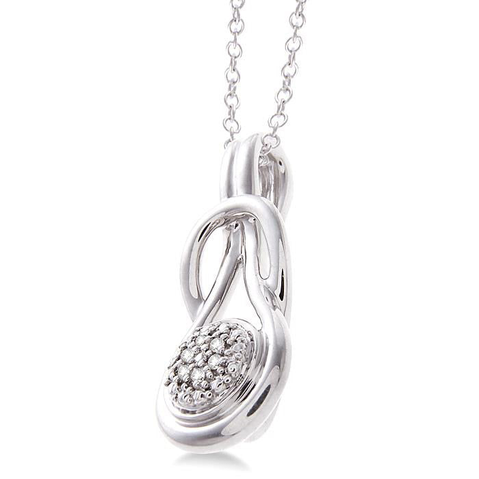 Silver Diamond Fashion Pendant