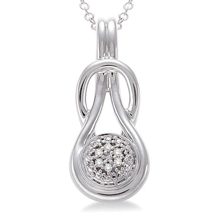 Silver Diamond Fashion Pendant