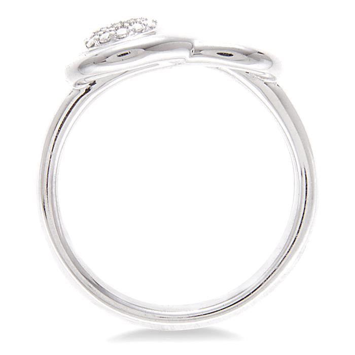 Silver Round Shape Diamond Ring