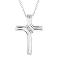 Kalliope Étoile Silver Cross Diamond Fashion Pendant