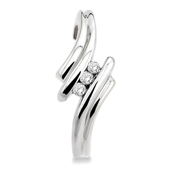 1/10 Ctw Round Cut Diamond Earrings in Sterling Silver
