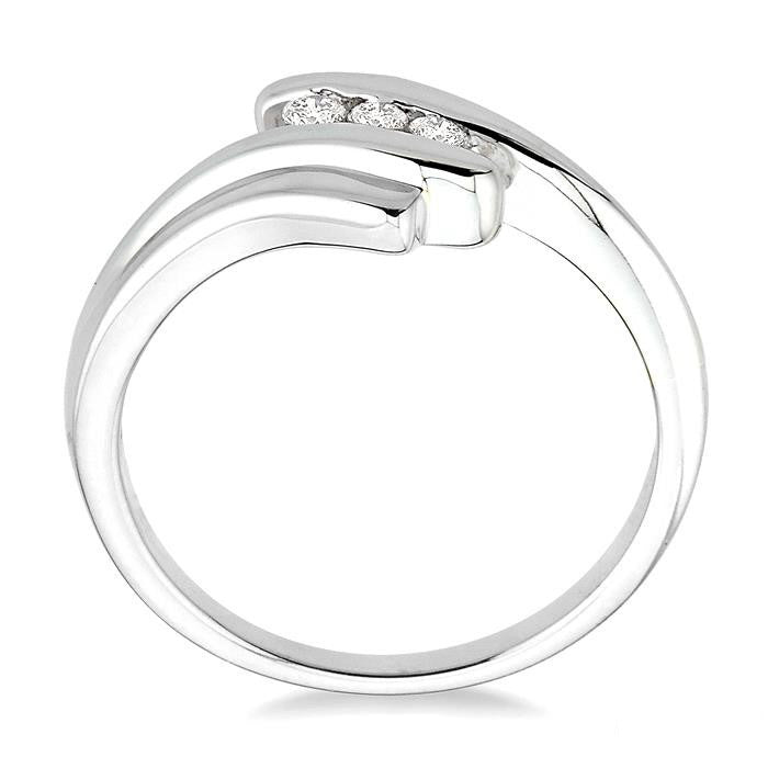 Silver 3 Stone Diamond Fashion Ring