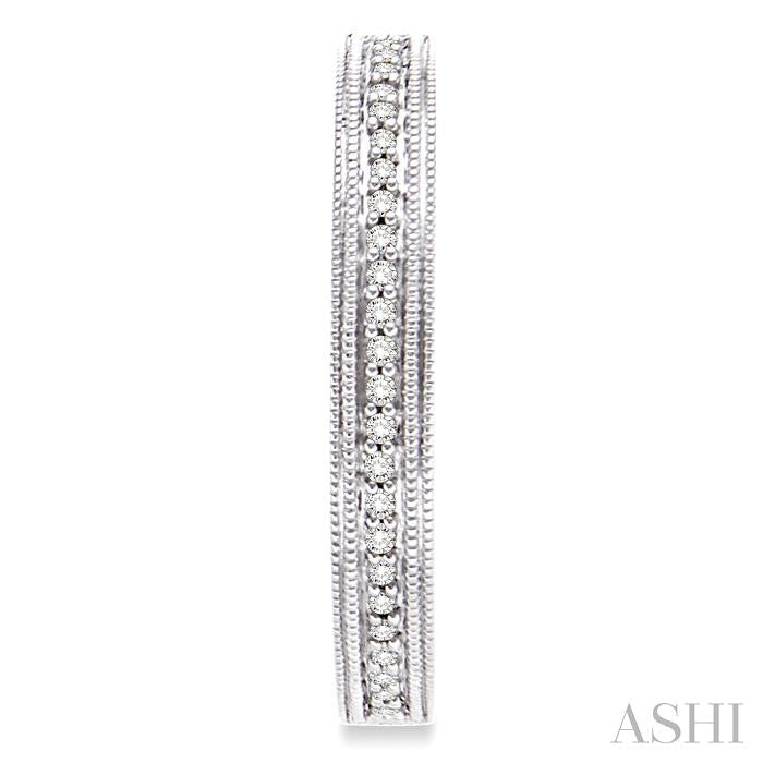 1/4 Ctw Round Cut Diamond Hoop Earrings in Sterling Silver