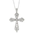 Silver Cross Diamond Fashion Pendant