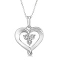 Silver Heart Shape Diamond Fashion Pendant