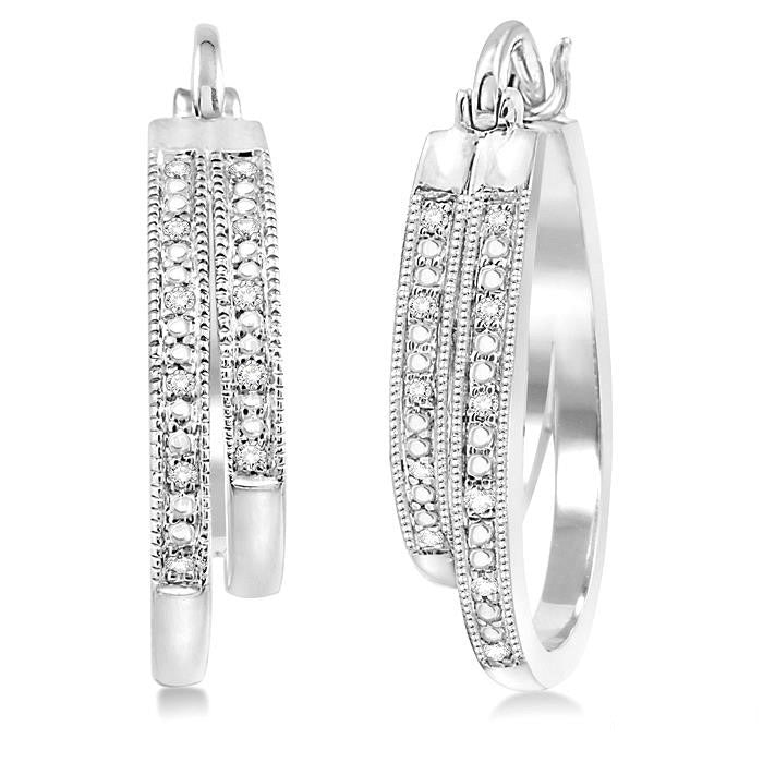 Silver Diamond Fashion Earrings