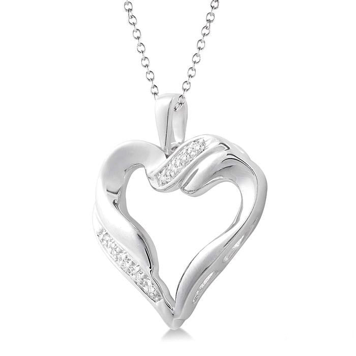 Sundew Calypso Silver Heart Shape Diamond Fashion Pendant